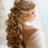 Menyasszonyi frizura hosszú haj félig nyitott