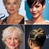 Rövid frizurák 50 év feletti nők számára kerek arc
